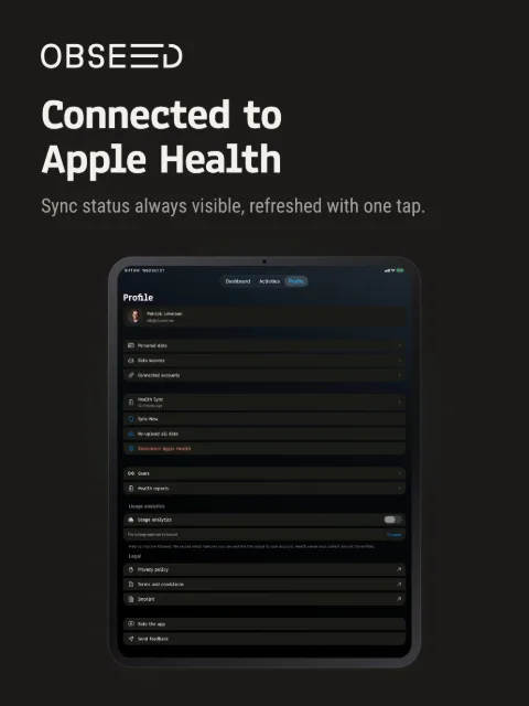 Profil & Health Sync – iPad 13″