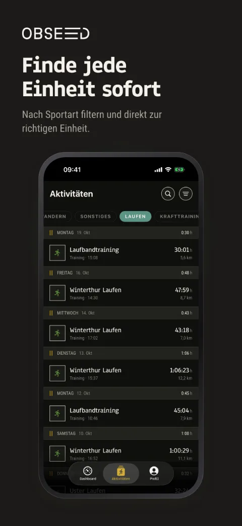 Aktivitäten filtern – iPhone 6,3″