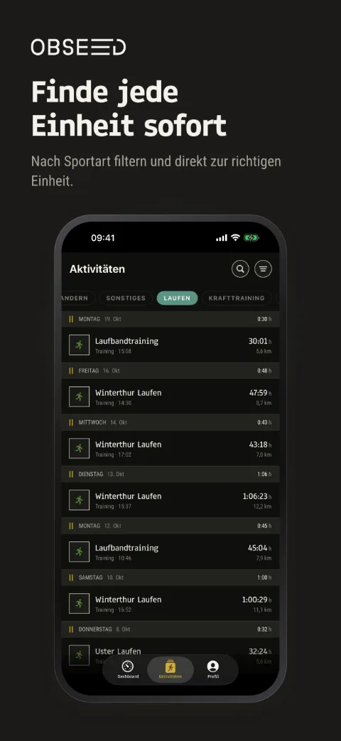 Aktivitäten filtern – iPhone 6,9″