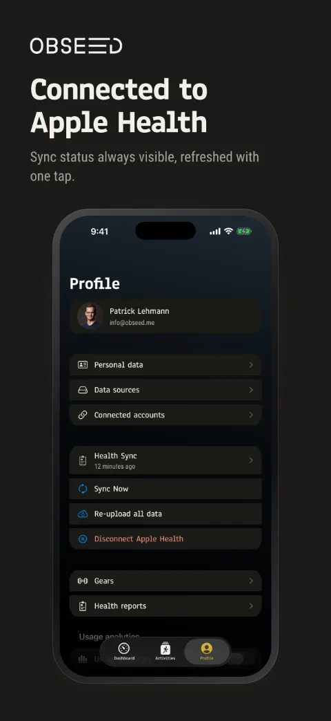 Profil & Health Sync – iPhone 6,9″